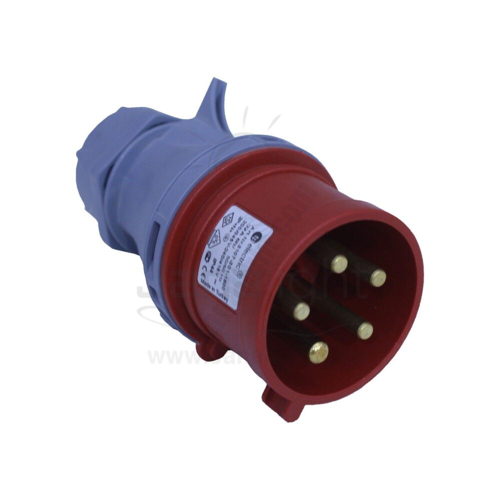 بريزة صاروخ 32 امبير 5 بول هوائي تركي Turkish Inbetween Installation 5P 32A Industrial Connector Plug